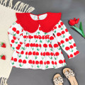 dress pattern flower and leave (072210) dress anak perempuan 